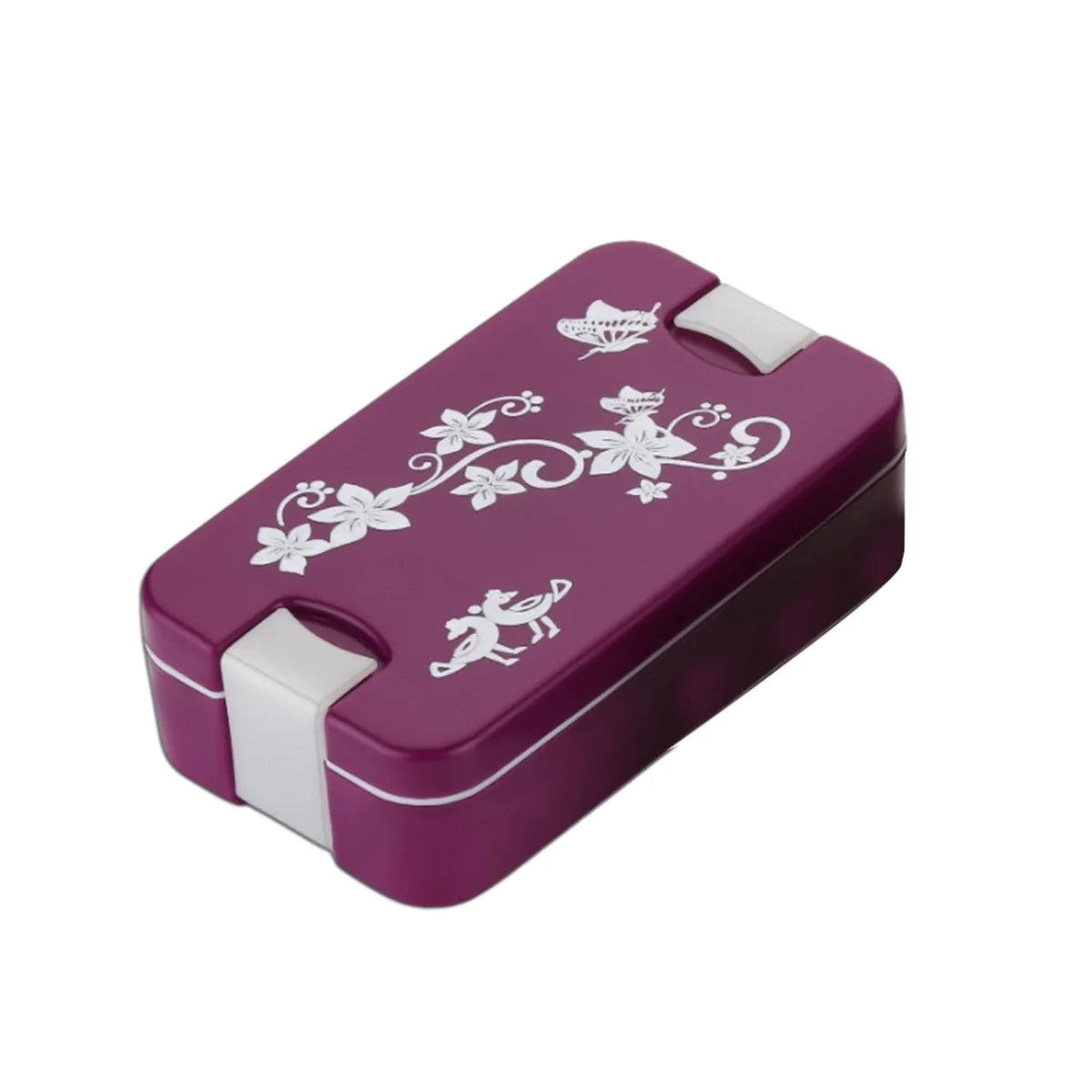 Leak-Proof Airtight Lunch Box with Spoon, 2 Compartments