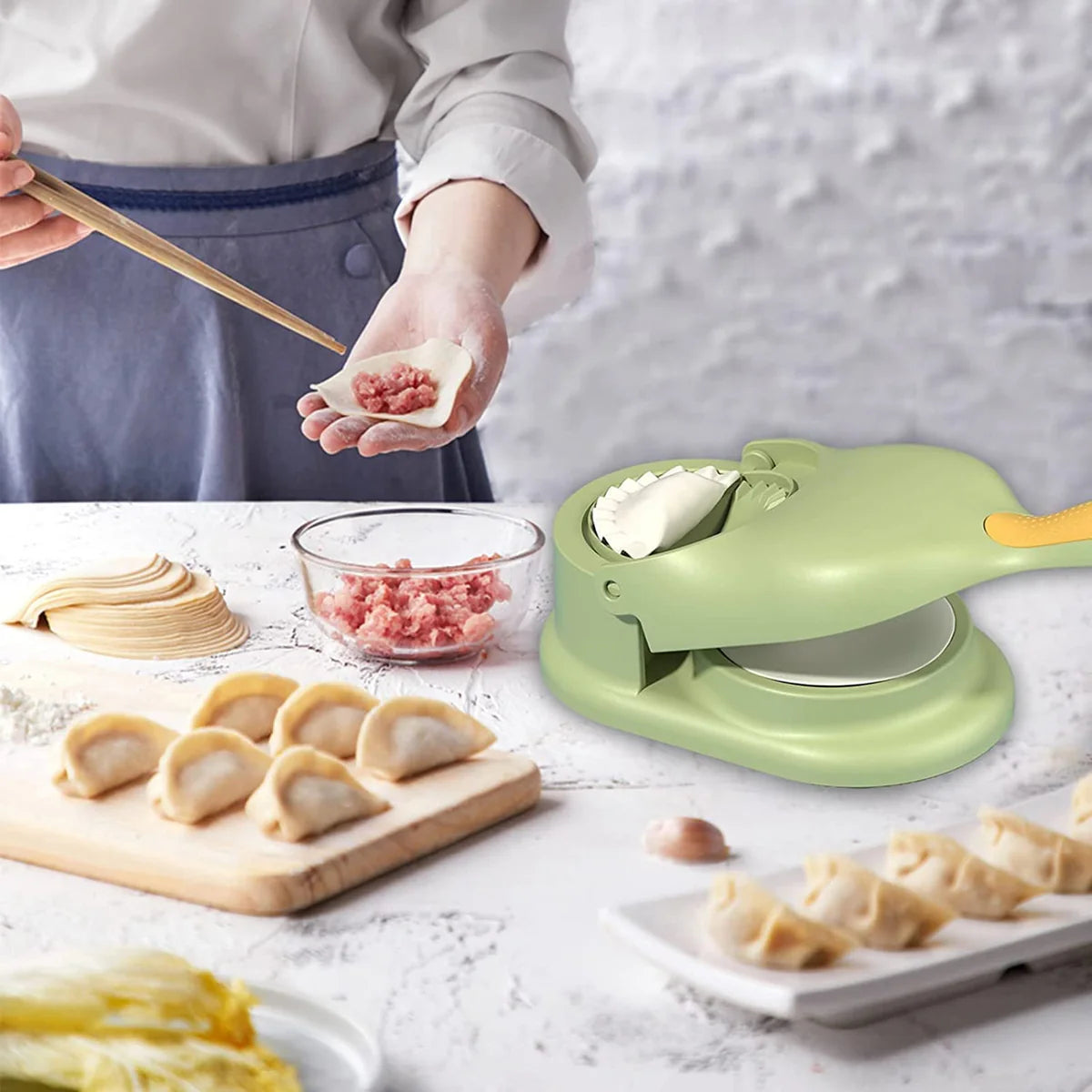 2-in-1 Dumpling Press Mould for Gujiya & Momos
